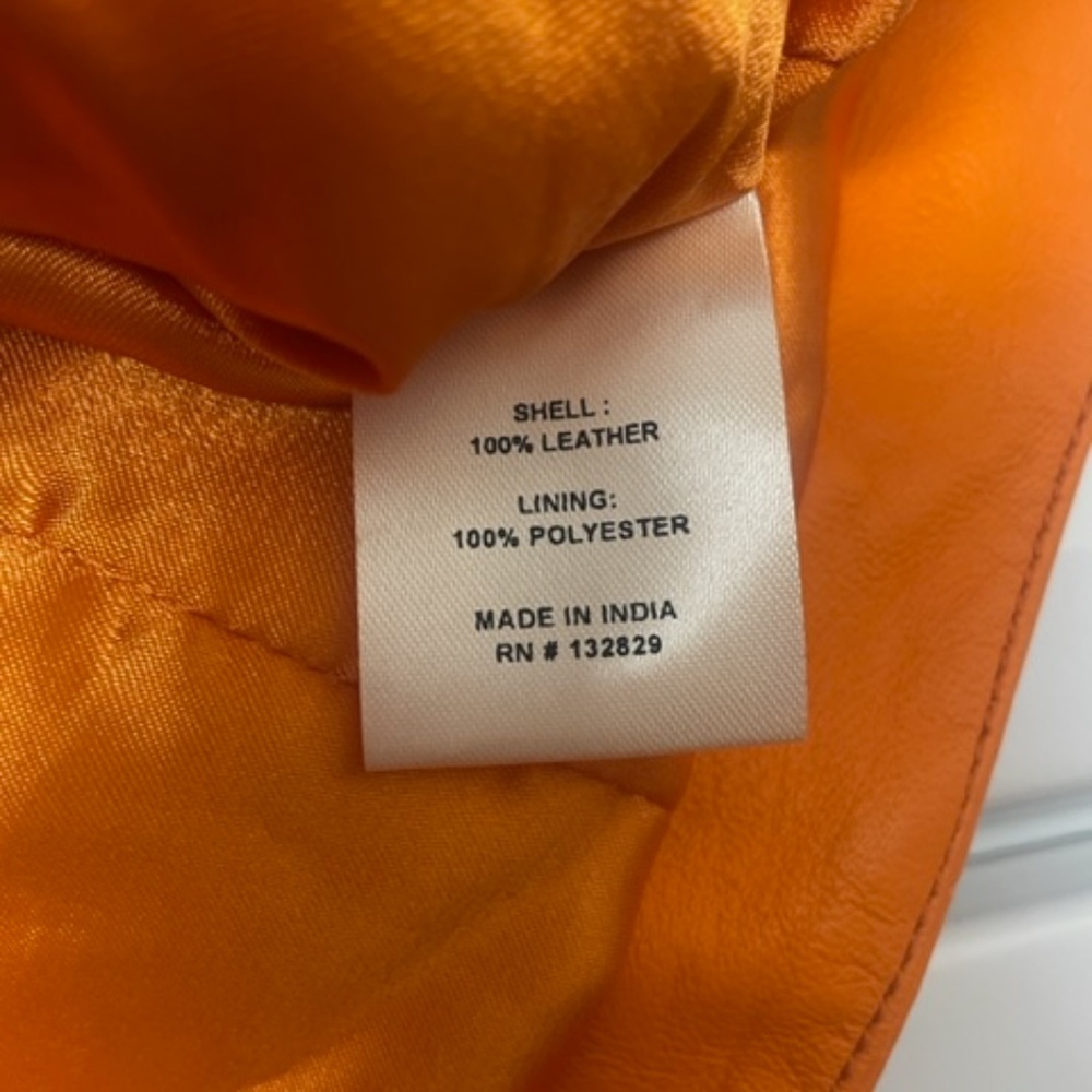 Camila Coelho Clementine Leather Skirt Orange - Picture 10 of 13